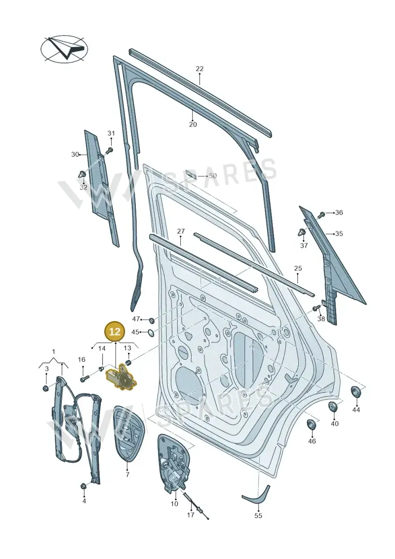 4F0837059A — Volkswagen Touareg (2017-2023) diagram 439839600, position 12
