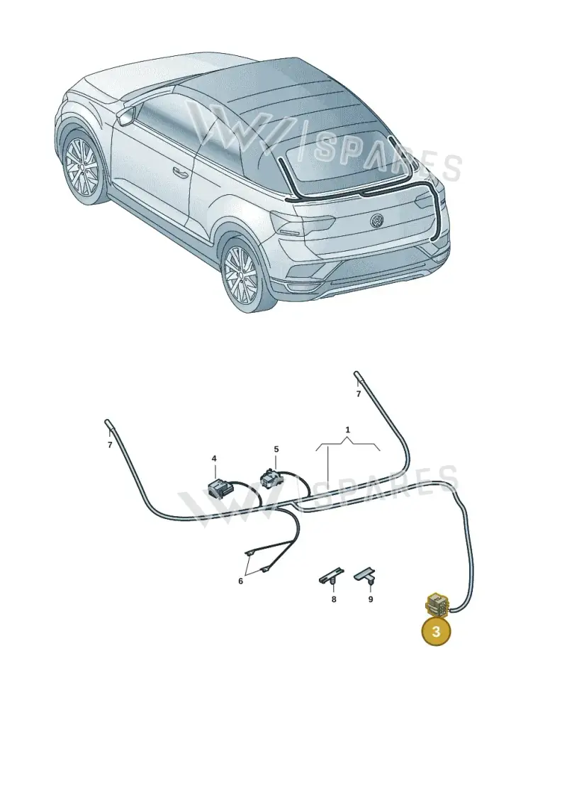 4F0937733 — Volkswagen T-Roc convertible 1.5 (2019-2024) diagram 2gk972070, position 3
