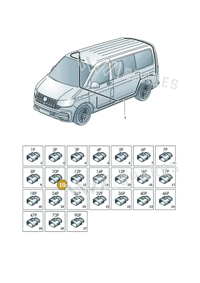 4F0937733 — Volkswagen Transport. multivan (2019-2024) diagram 7em971080, position 10