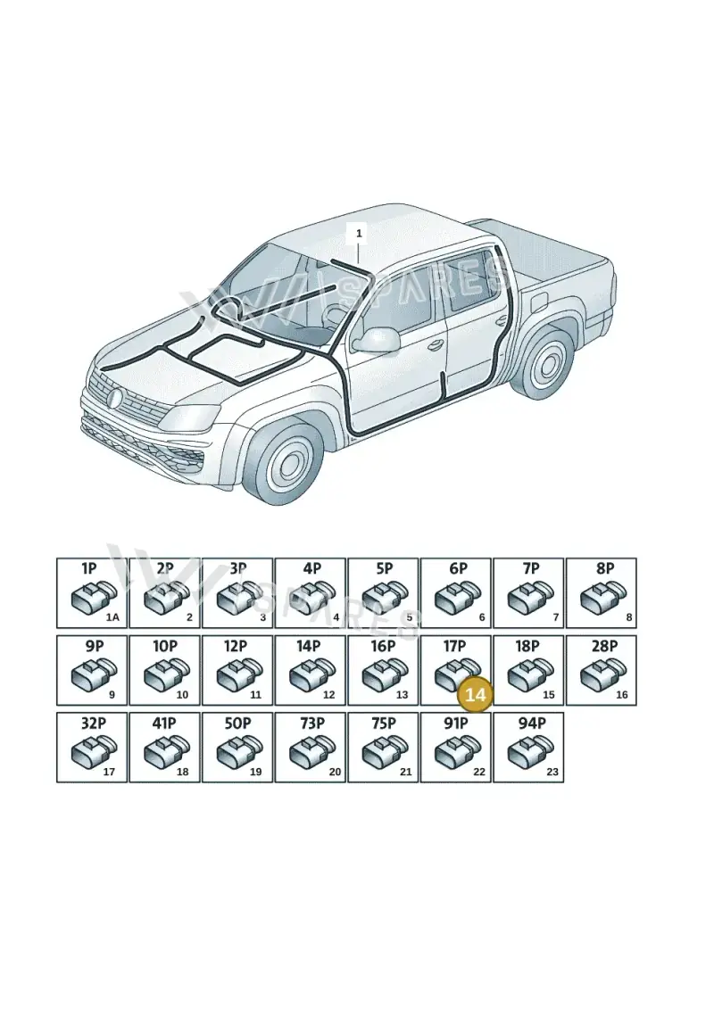 4F0972483A — Volkswagen Amarok twin cab (2022-) diagram 2ha971080, position 14