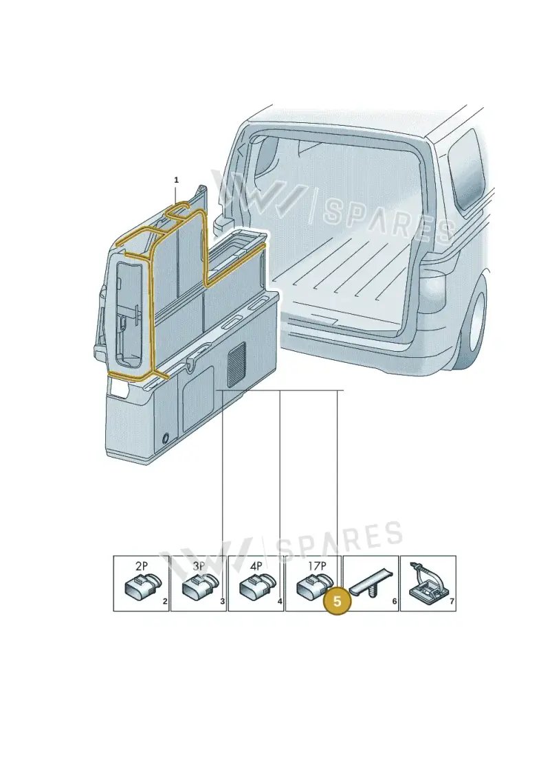 4F0972483A — Volkswagen Multivan (2021-) diagram 7t0972750, position 5