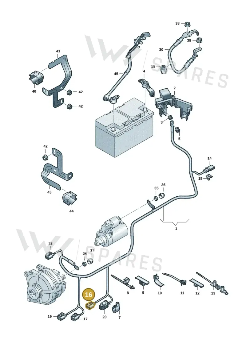 4F0973702 — Volkswagen Passat estate (2023-) diagram 3j0971100, position 16