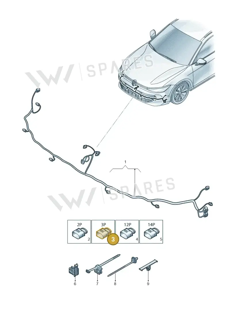 4F0973703 — Volkswagen Passat estate (2023-) diagram 3j0971000, position 3