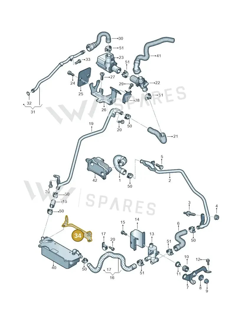4G0121305AE — Volkswagen Phideon (2016-2023) diagram 788121430, position 34