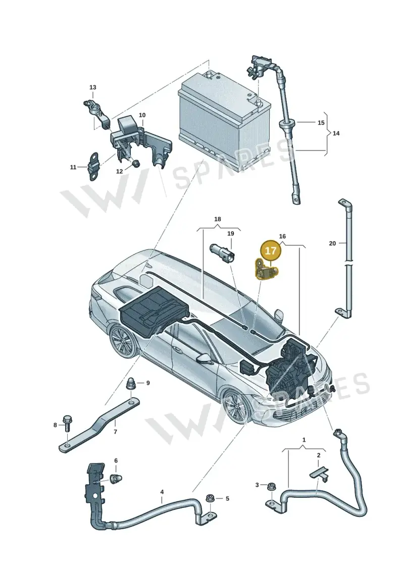 4G0906234C — Volkswagen Passat estate (2023-) diagram 3j0971130, position 17