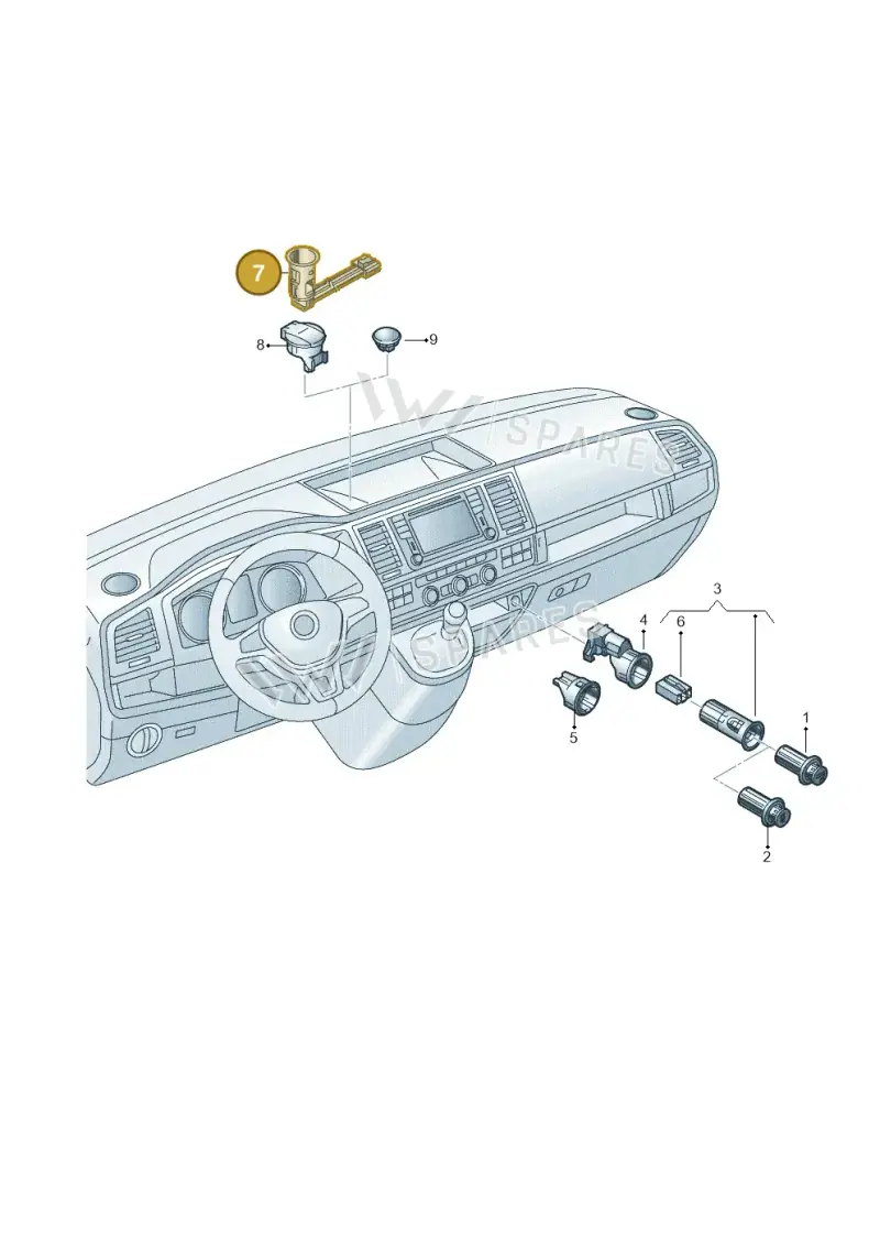 4G0919309C — Volkswagen Single-cab transp. (2015-2019) diagram 862919200, position 7