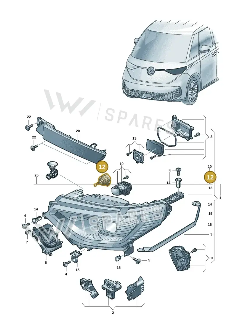 4G0941293 — Volkswagen ID.Buzz (2022-) diagram 15a941020, position 12
