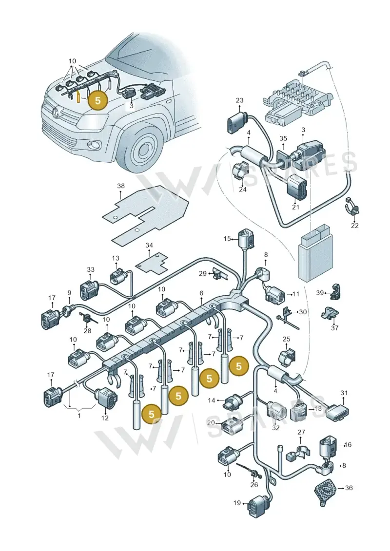 4G0971782 — Volkswagen Amarok twin cab (2022-) diagram 894971050, position 5