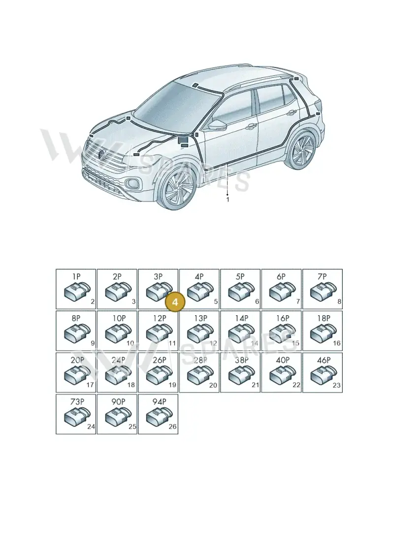 4G0972783 — Volkswagen T-Cross 1,0 (2018-2024) diagram 587971080, position 4
