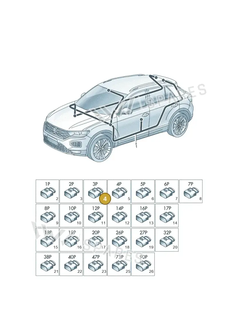 4G0972783 — Volkswagen T-Roc BlueMotion (2017-2024) diagram 813971810, position 4
