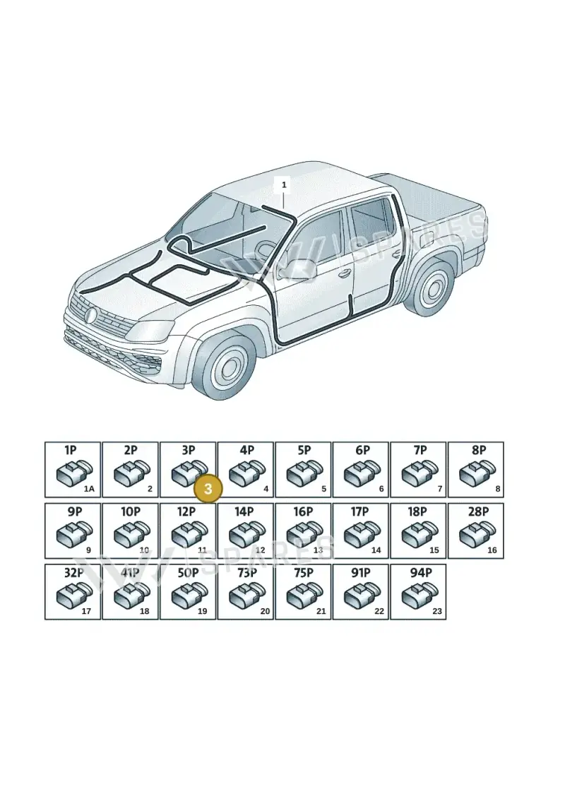 4G0972783 — Volkswagen Amarok twin cab (2022-) diagram 2ha971080, position 3