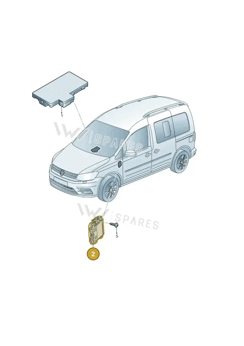 4H0035456 — Volkswagen Caddy kombi (2015-2020) diagram 866035500, position 2