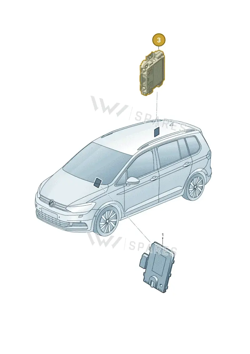 4H0035456 — Volkswagen Touran 2,0 BlueMotion (2015-2024) diagram 869035500, position 3