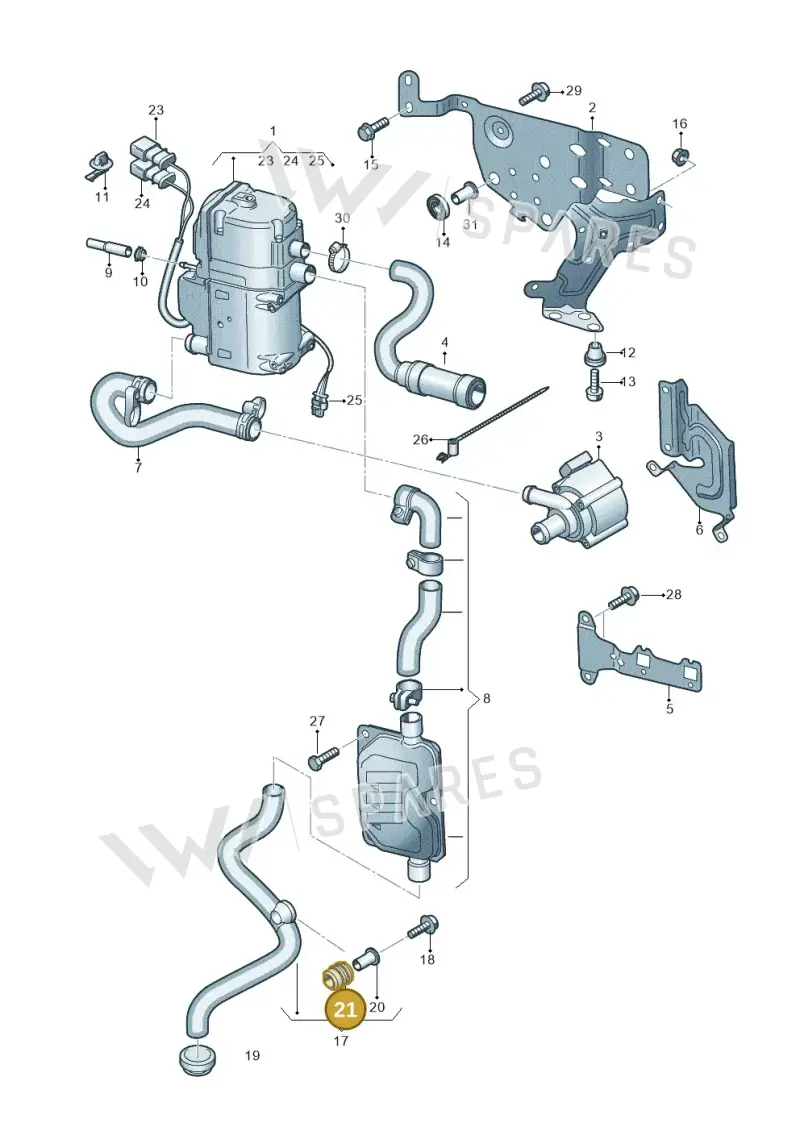 4H0129669J — Volkswagen Touareg (2017-2023) diagram 859261000, position 21