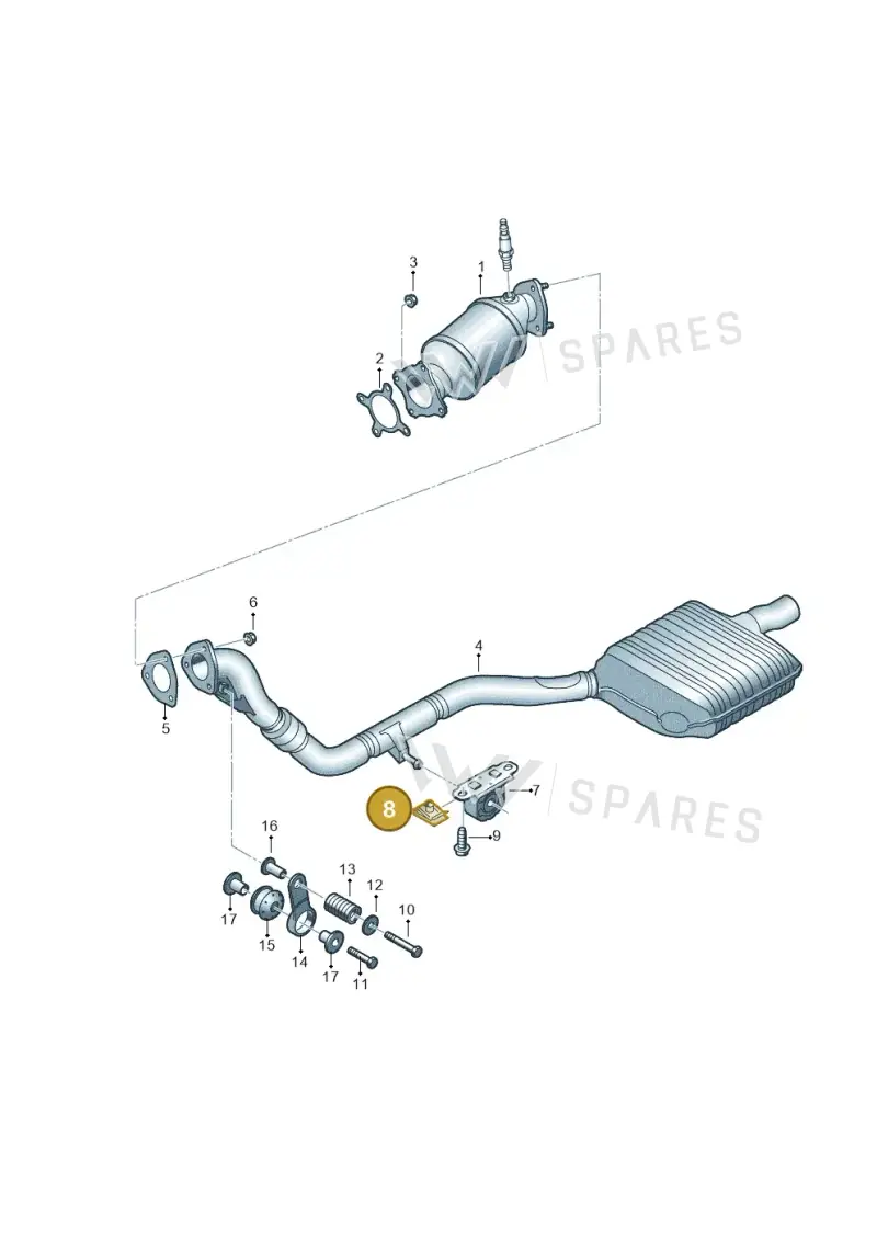 4H0821213 — Volkswagen Touareg (2017-2023) diagram 439253030, position 8