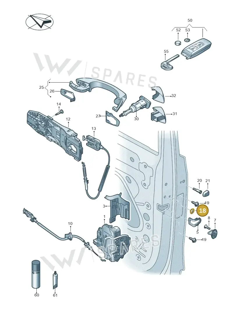 4H0837111 — Volkswagen Touareg (2017-2023) diagram 439837000, position 18