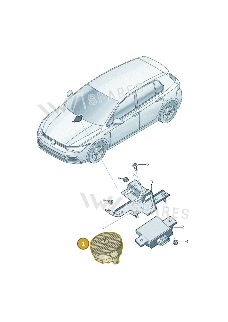 4H0907601E — Volkswagen Golf 2.0 BlueMotion (2019-2024) diagram 5h0906025, position 1