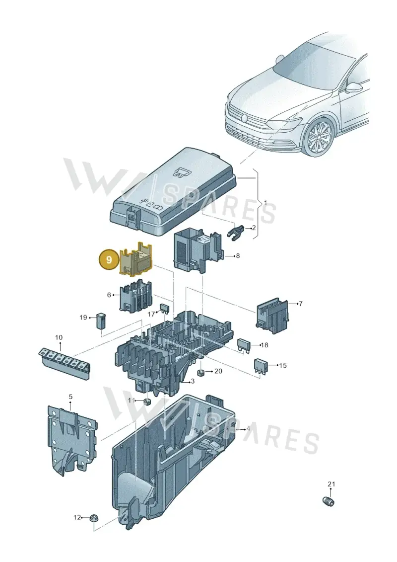 4H0937503B — Volkswagen Passat estate (2023-) diagram 793937100, position 9