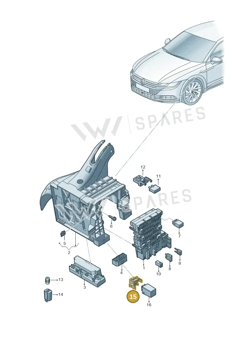 4H0937503B — Volkswagen Arteon (2017-2023) diagram 828937000, position 15