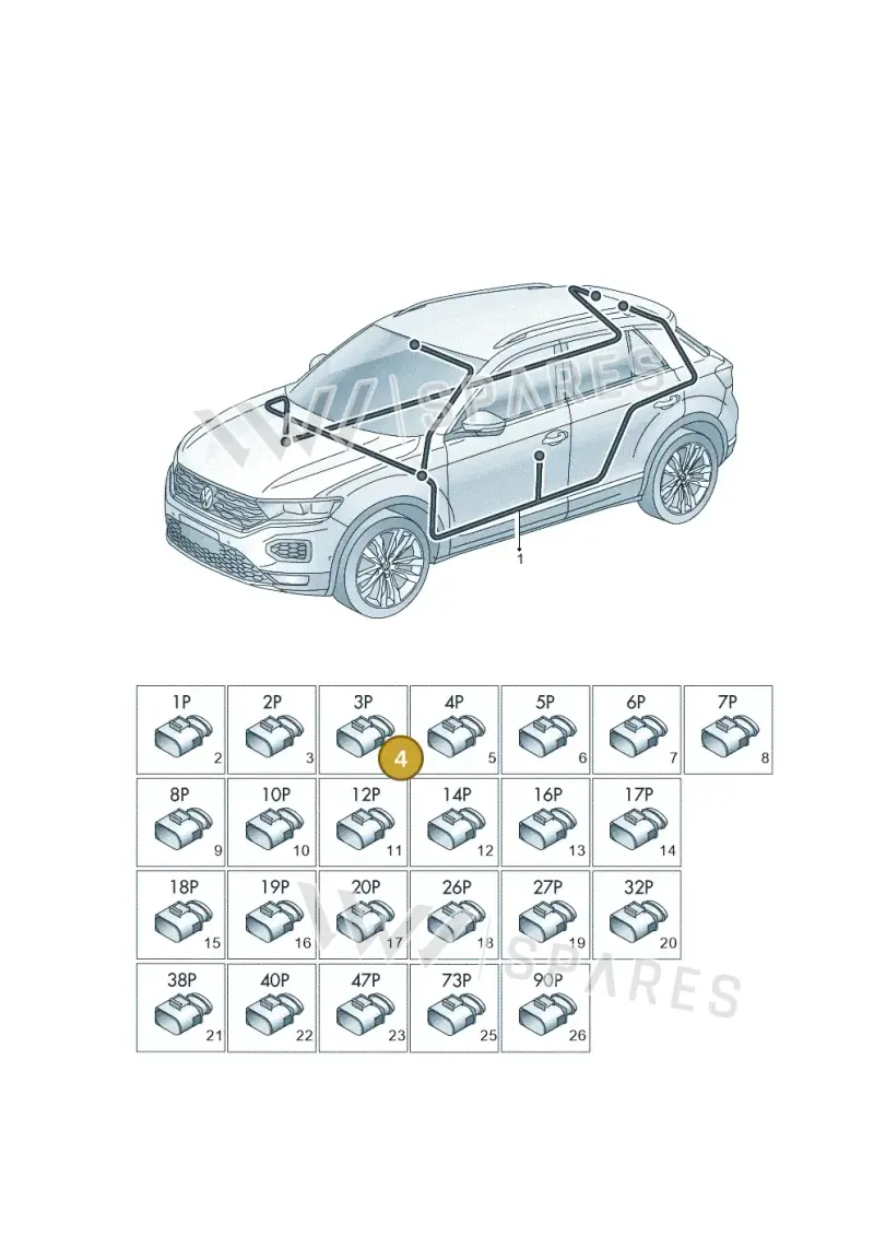 4H0972586 — Volkswagen T-Roc BlueMotion (2017-2024) diagram 813971810, position 4