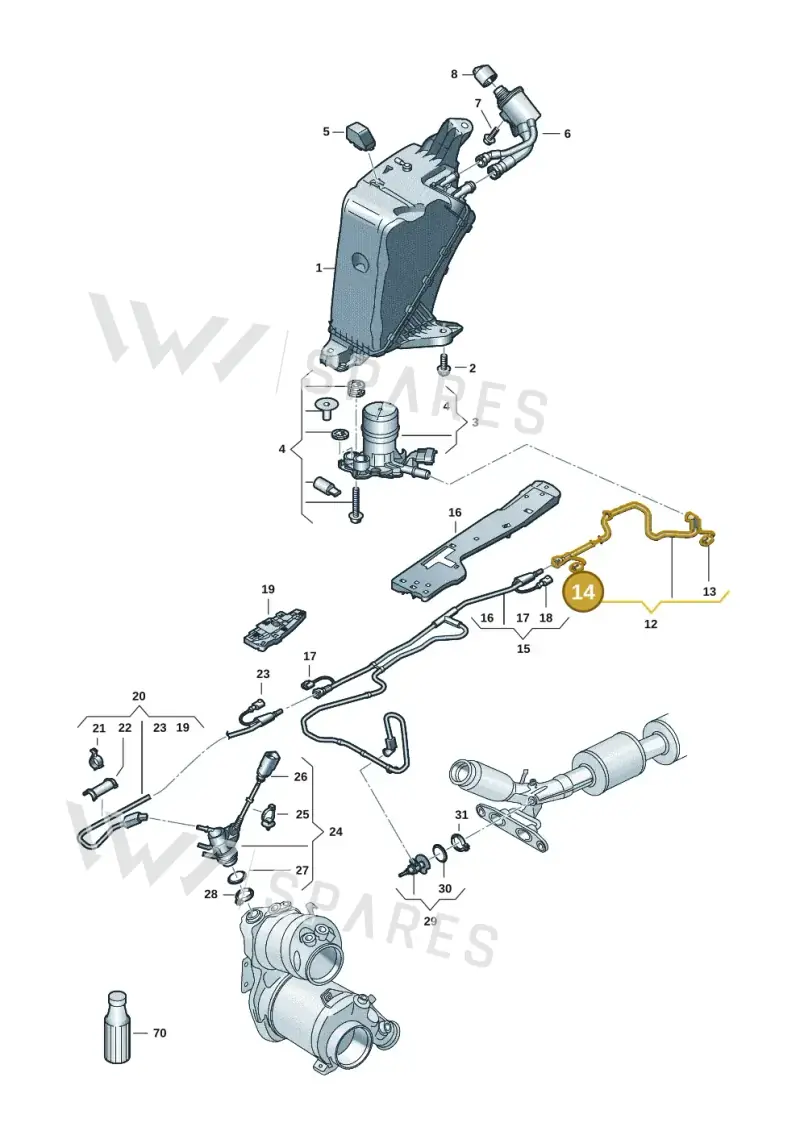 4H0973702 — Volkswagen Caddy Maxi Kombi (2020-2024) diagram 2ka253100, position 14