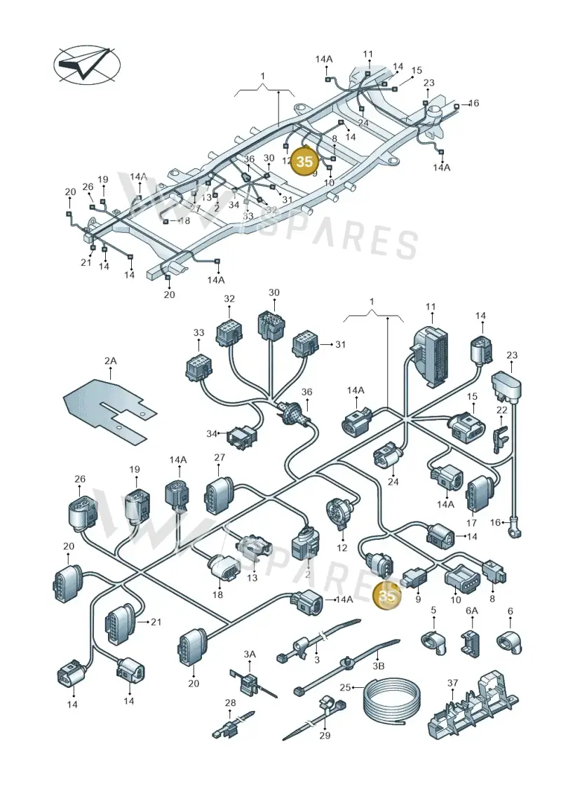 4H0973703A — Volkswagen Amarok twin cab (2022-) diagram 749971850, position 35