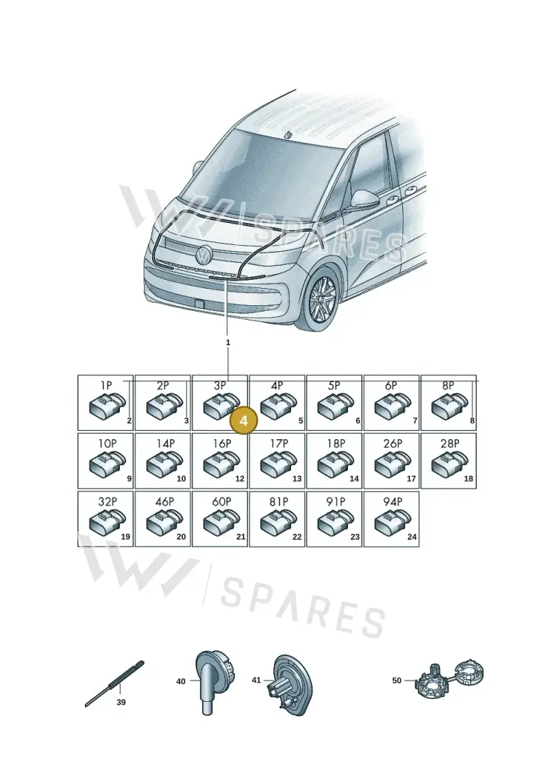 4H0973703A — Volkswagen Multivan (2021-) diagram 7t0971800, position 4