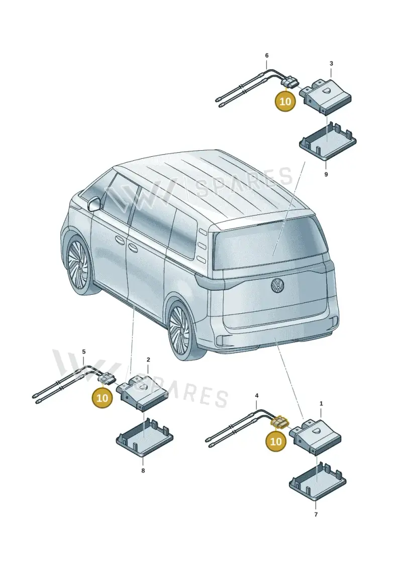 4H0973704B — Volkswagen ID.Buzz (2022-) diagram 15a909300, position 10