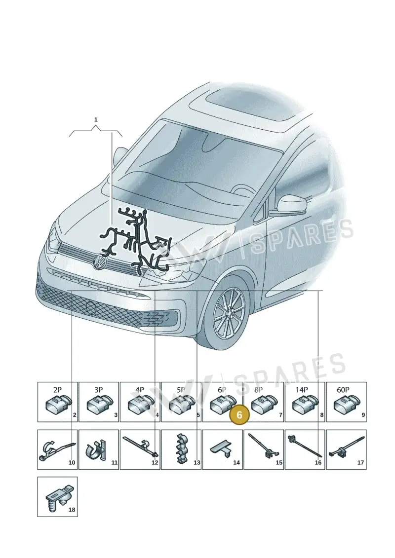 4H0973713B — Volkswagen Caddy Maxi Kombi (2020-2024) diagram 2ka971020, position 6