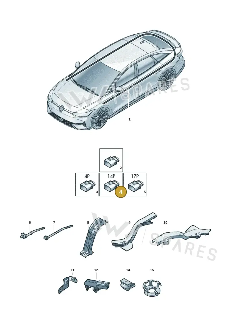4H0973717 — Volkswagen ID.7 Limousine Pro (2023-) diagram 14b971900, position 4