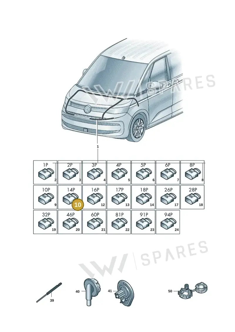 4H0973717 — Volkswagen Multivan (2021-) diagram 7t0971800, position 10