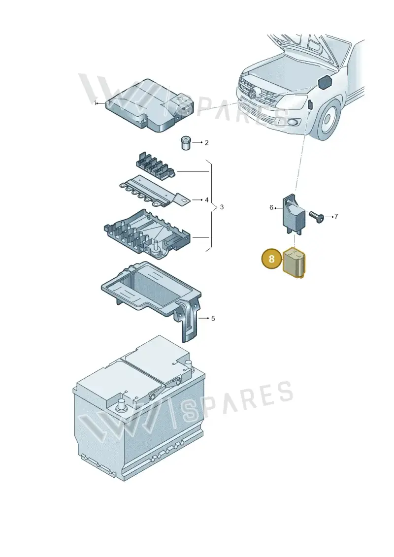 4H1937528 — Volkswagen Amarok twin cab (2022-) diagram 894937200, position 8