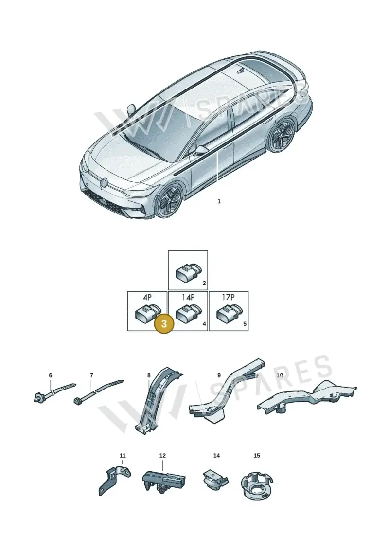 4J0973704 — Volkswagen ID.7 Limousine Pro (2023-) diagram 14b971900, position 3