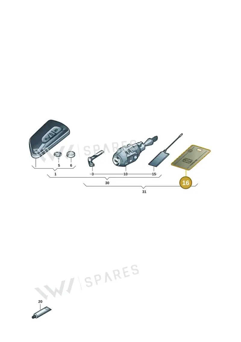 4K0959754BFPR — Volkswagen Golf 2.0 BlueMotion (2019-2024) diagram 5h0837100, position 16