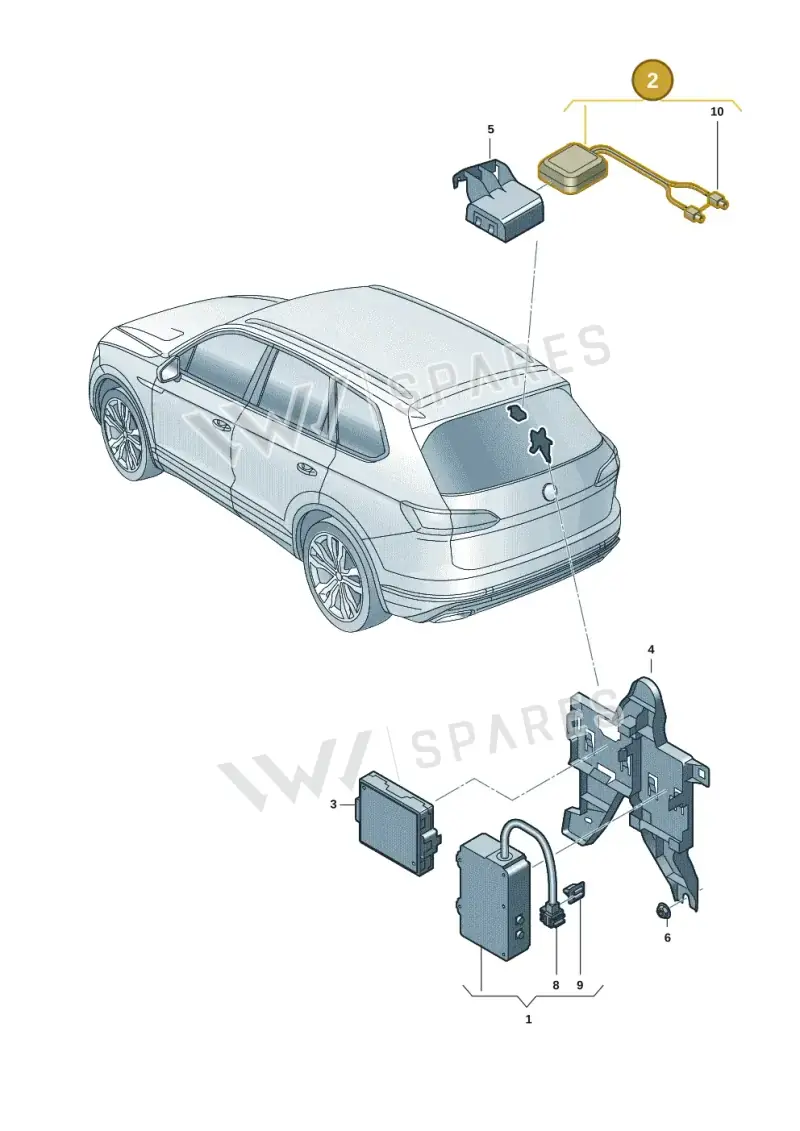 4KD035503 — Volkswagen Touareg (2017-2023) diagram 439035062, position 2