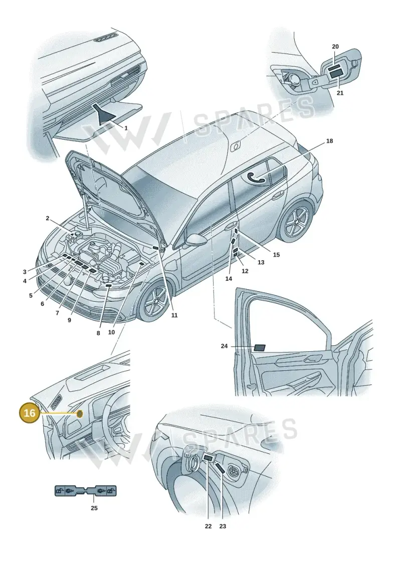4L0010539 — Volkswagen Golf 2.0 BlueMotion (2019-2024) diagram 5h0010000, position 16