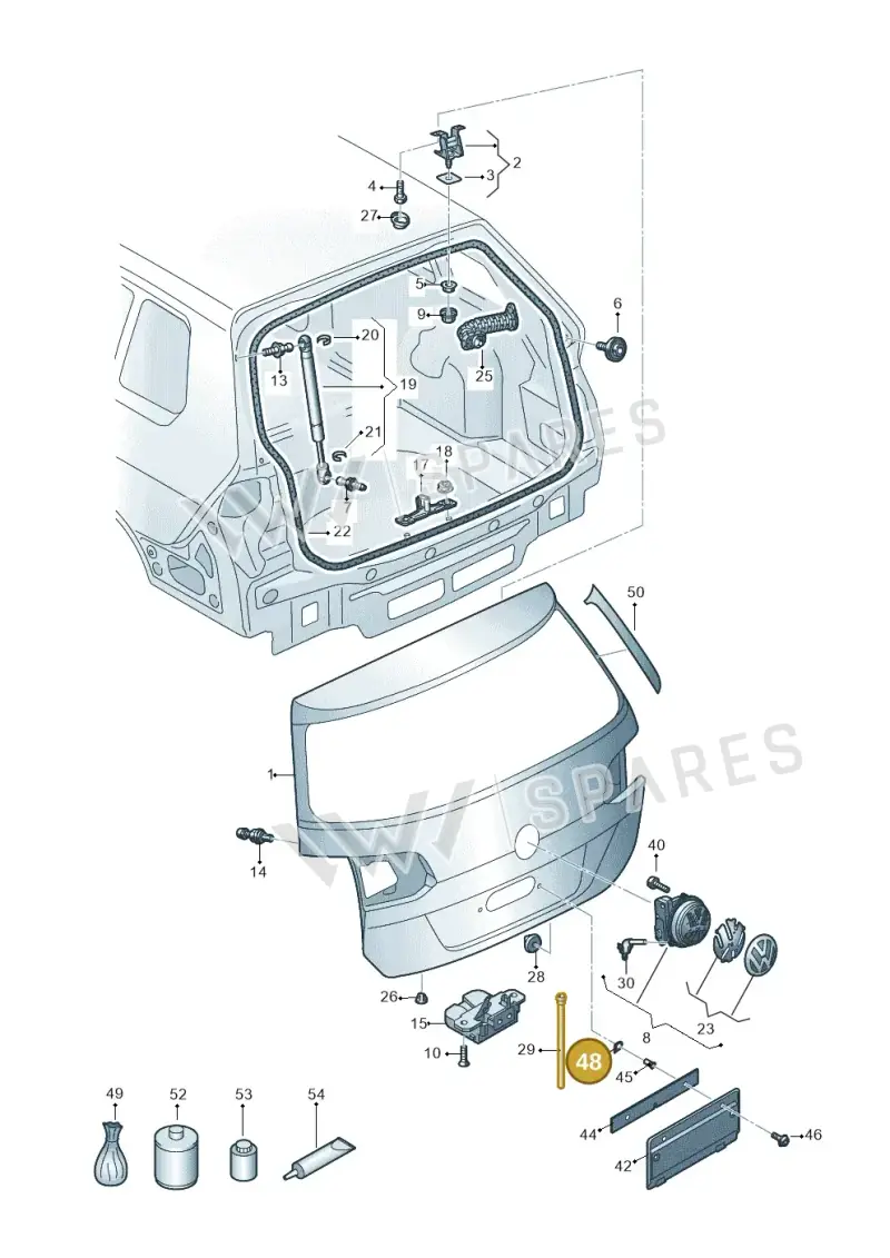 4L0827199 — Volkswagen Golf Estate 1.4 (2014-2017) diagram 763827100, position 48