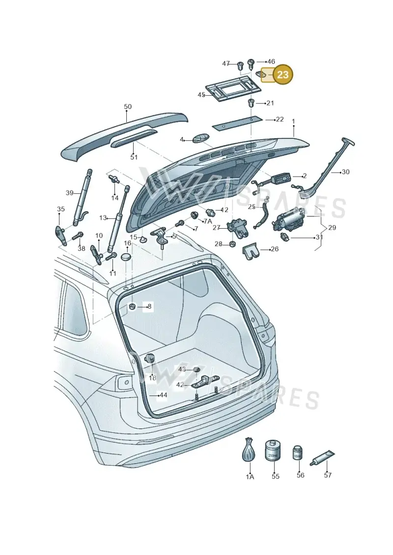 4L0827199 — Volkswagen Tiguan 2.0 4Motion (2017-2024) diagram 833827000, position 23