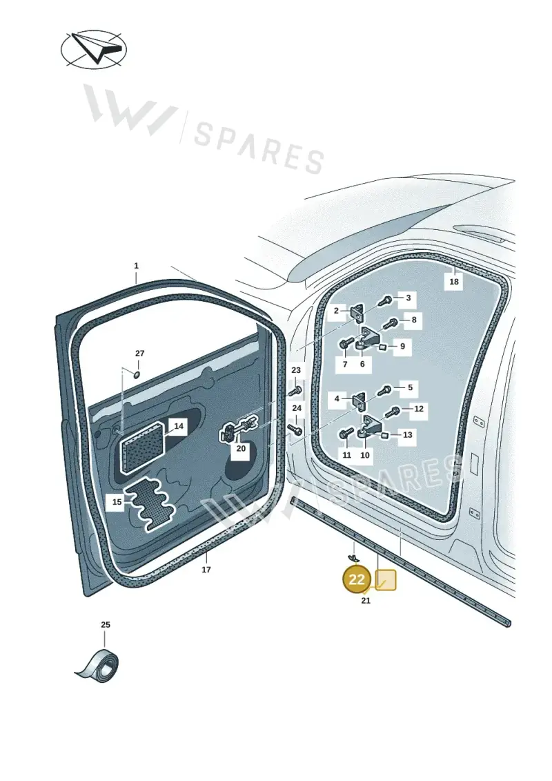 4L0837485 — Volkswagen Tiguan 2.0 (2023-) diagram 57x831000, position 22
