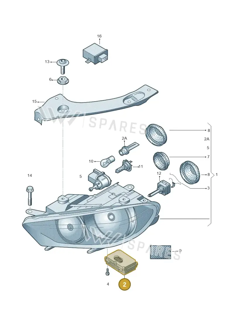 4L0907391 — Volkswagen Scirocco 2.0 (2008-2014) diagram 651941200, position 2
