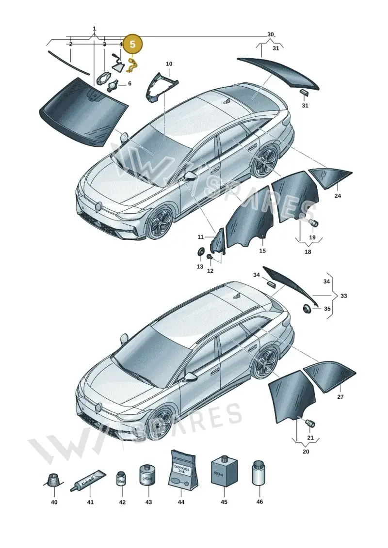 4L0907671 — Volkswagen ID.7 Limousine Pro (2023-) diagram 14b845000, position 5