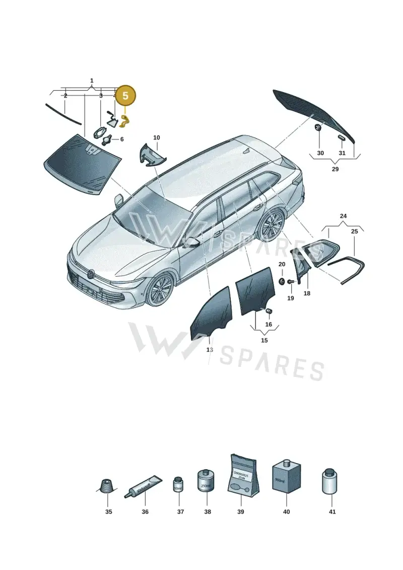 4L0907671 — Volkswagen Passat estate (2023-) diagram 3j0845000, position 5