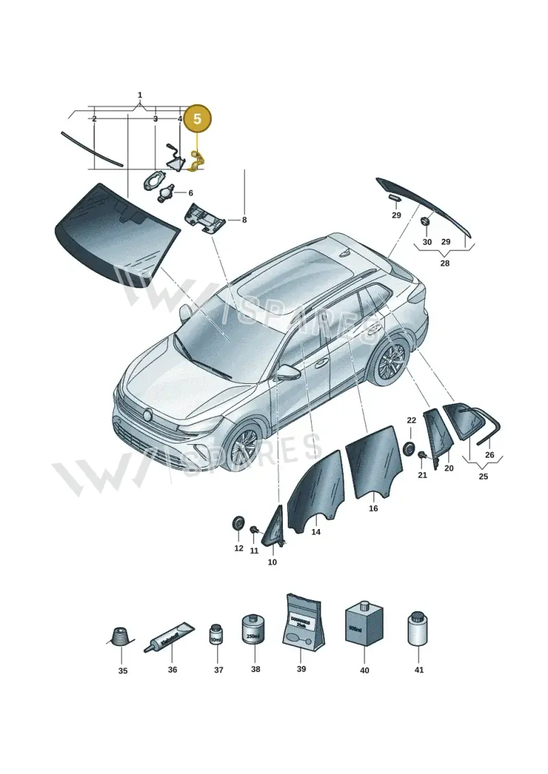 4L0907671 — Volkswagen Tiguan 2.0 (2023-) diagram 57x845000, position 5