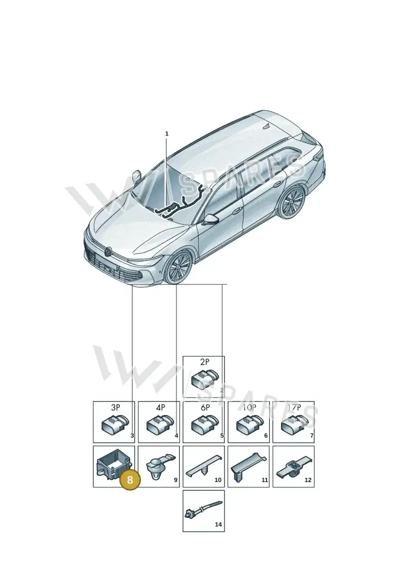 4L0937545A — Volkswagen Passat estate (2023-) diagram 3j0972050, position 8