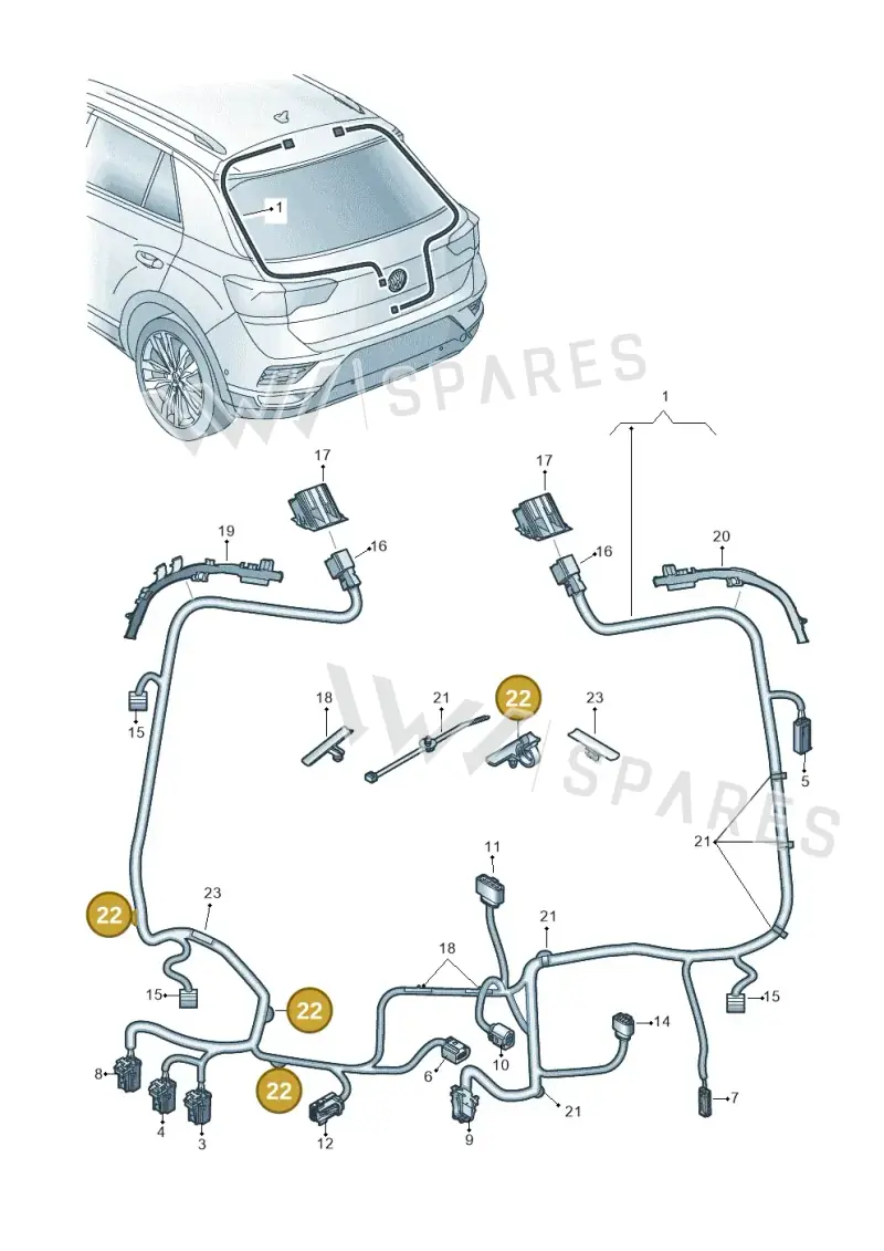 4L0971848 — Volkswagen T-Roc BlueMotion (2017-2024) diagram 813972880, position 22