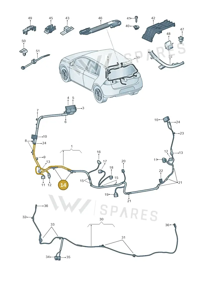 4L0971848 — Volkswagen Golf 2.0 (2016-2020) diagram 827972860, position 14