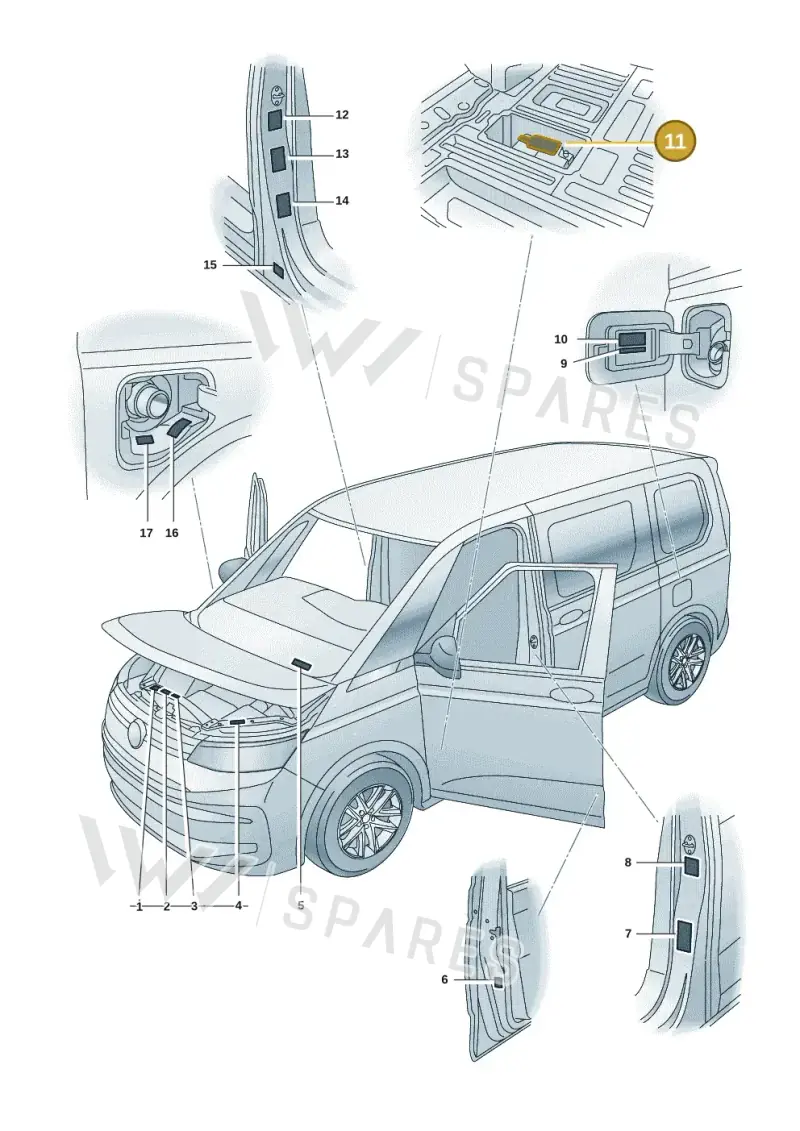 4M0010006D — Volkswagen Multivan (2021-) diagram 7t0010000, position 11