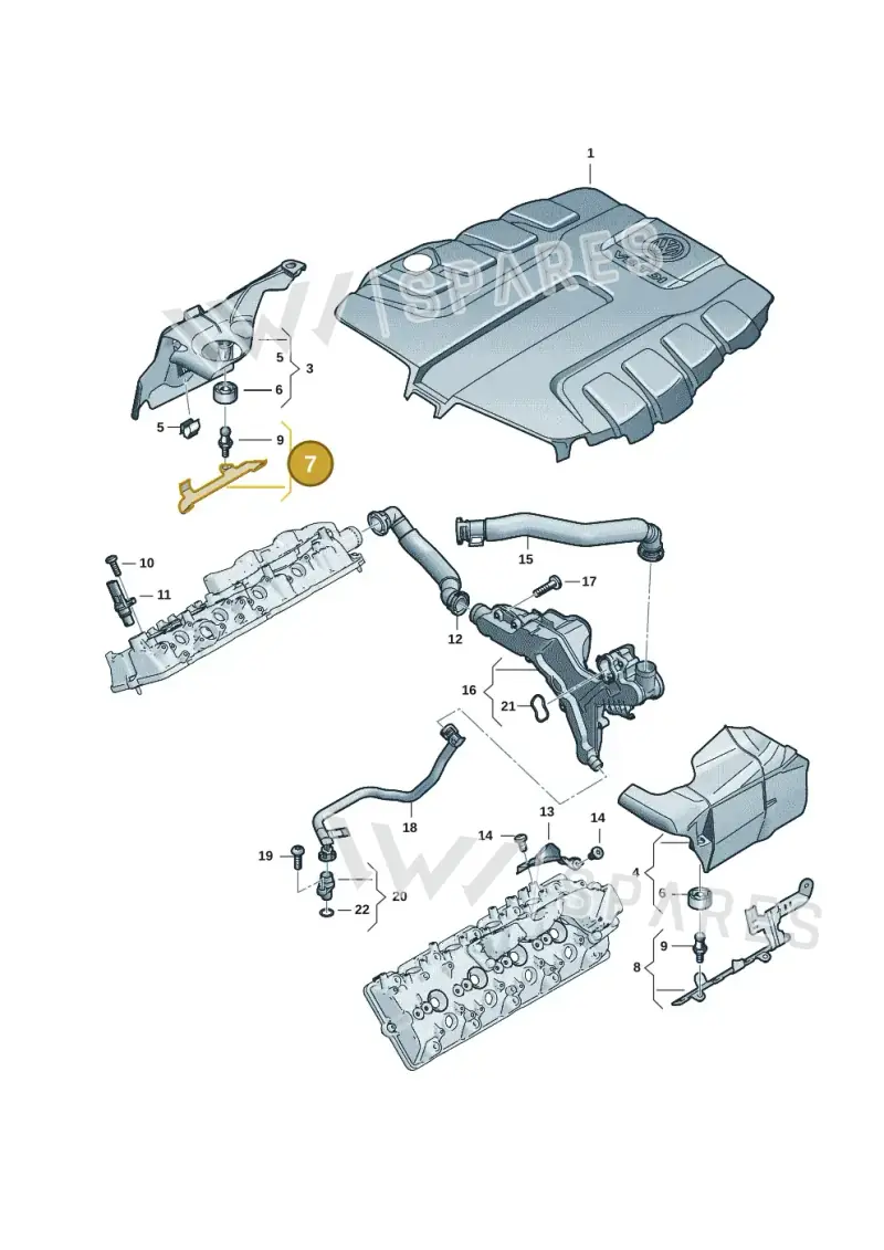 4M0103932 — Volkswagen Touareg (2017-2023) diagram 439103095, position 7