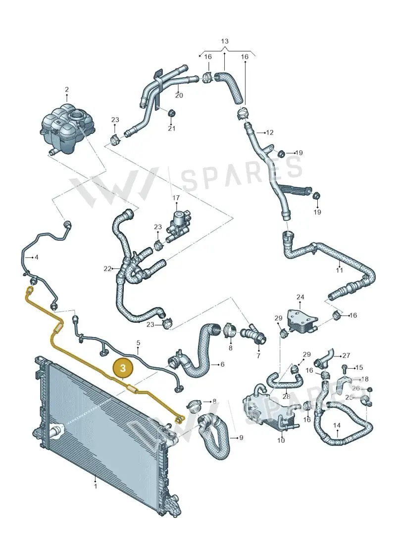4M0121081CS — Volkswagen Touareg (2017-2023) diagram 439121330, position 3