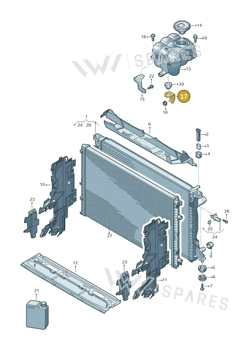 4M0121232E — Volkswagen Touareg (2017-2023) diagram 439122350, position 17